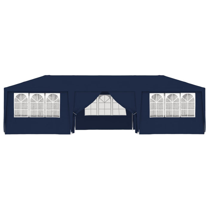 vidaXL || vidaXL Professional Party Tent with Side Walls 13.1'x29.5' Blue 0.3 oz/ft²