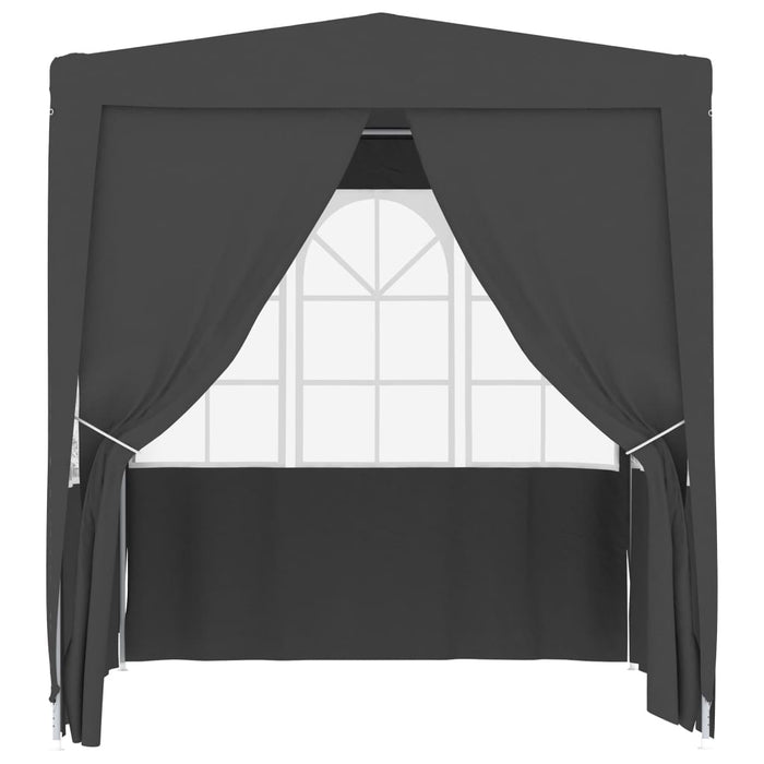 vidaXL || vidaXL Professional Party Tent with Side Walls 8.2'x8.2' Anthracite 0.3 oz/ft²