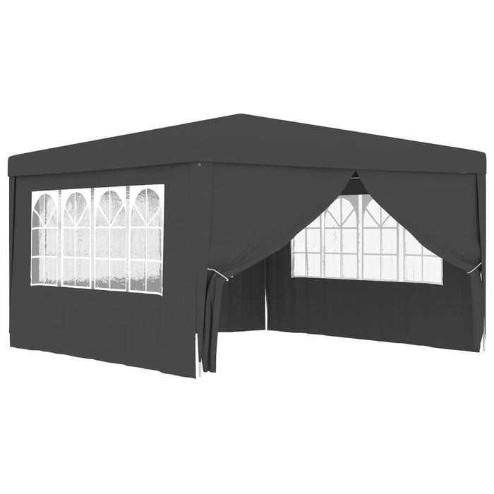 vidaXL || vidaXL Professional Party Tent with Side Walls 13.1'x13.1' Anthracite 0.3 oz/ft²