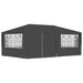 vidaXL || vidaXL Professional Party Tent with Side Walls 13.1'x19.7' Anthracite 0.3 oz/ft²