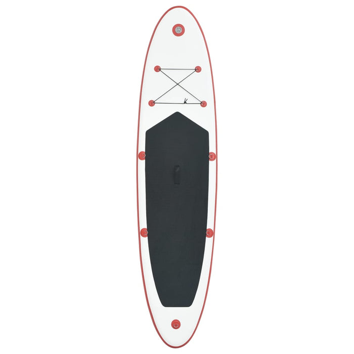 vidaXL || vidaXL Stand Up Paddle Board Set SUP Surfboard Inflatable Red and White