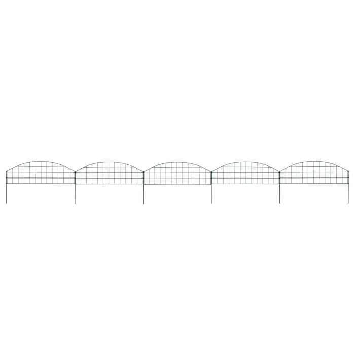 vidaXL || vidaXL Arched Garden Fence Set 30.4"x10.2" Green