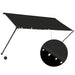 vidaXL || vidaXL Retractable Awning with LED 98.4"x59.1" Anthracite