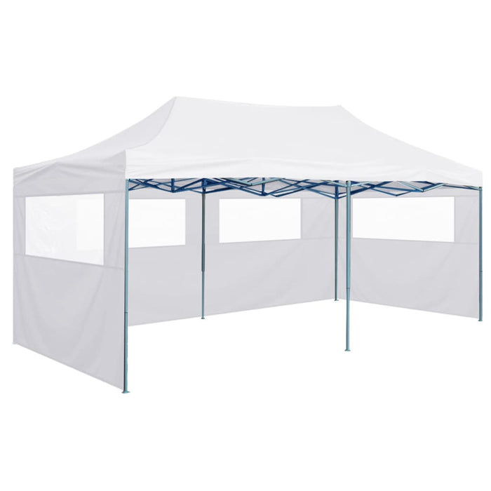 vidaXL || vidaXL Professional Folding Party Tent with 4 Sidewalls 9.8'x19.7' Steel White