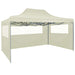 vidaXL || vidaXL Professional Folding Party Tent with 4 Sidewalls 9.8'x13.1' Steel Cream