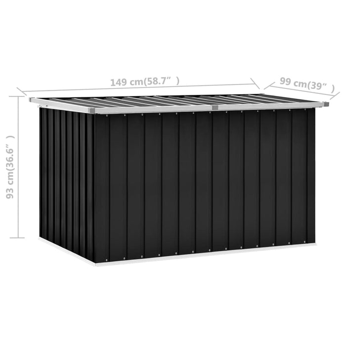 vidaXL || vidaXL Patio Storage Box Anthracite 58.7"x39"x36.6"