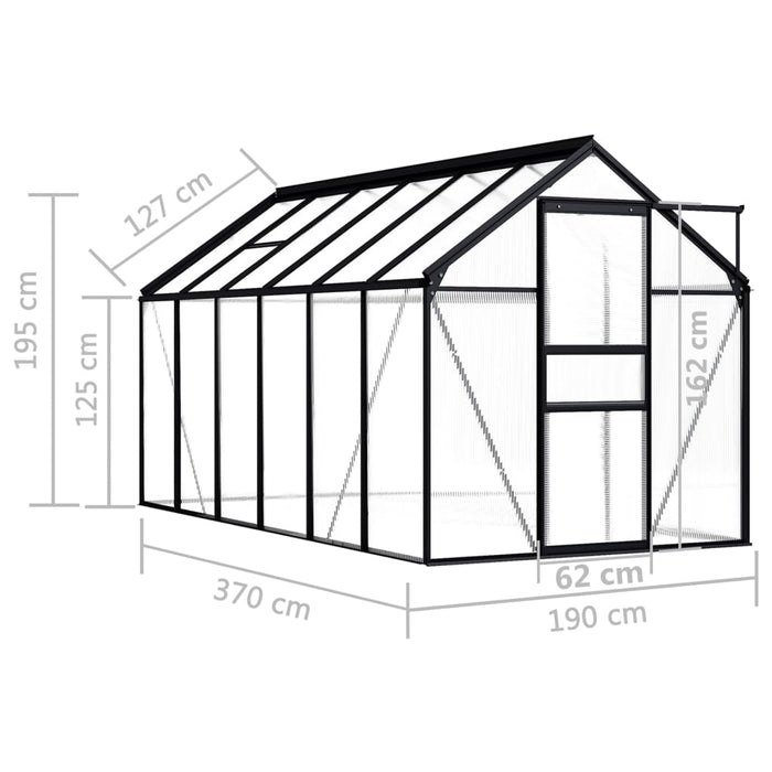 vidaXL || vidaXL Greenhouse Anthracite Aluminum 75.7 ft²