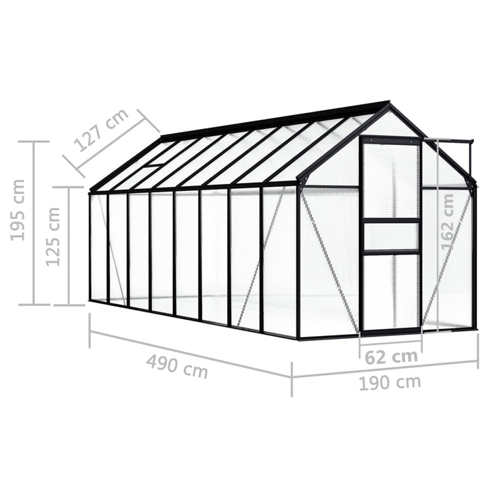 vidaXL || vidaXL Greenhouse Anthracite Aluminum 100.2 ft²