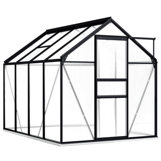 vidaXL || vidaXL Greenhouse with Base Frame Anthracite Aluminum 51.1 ft²