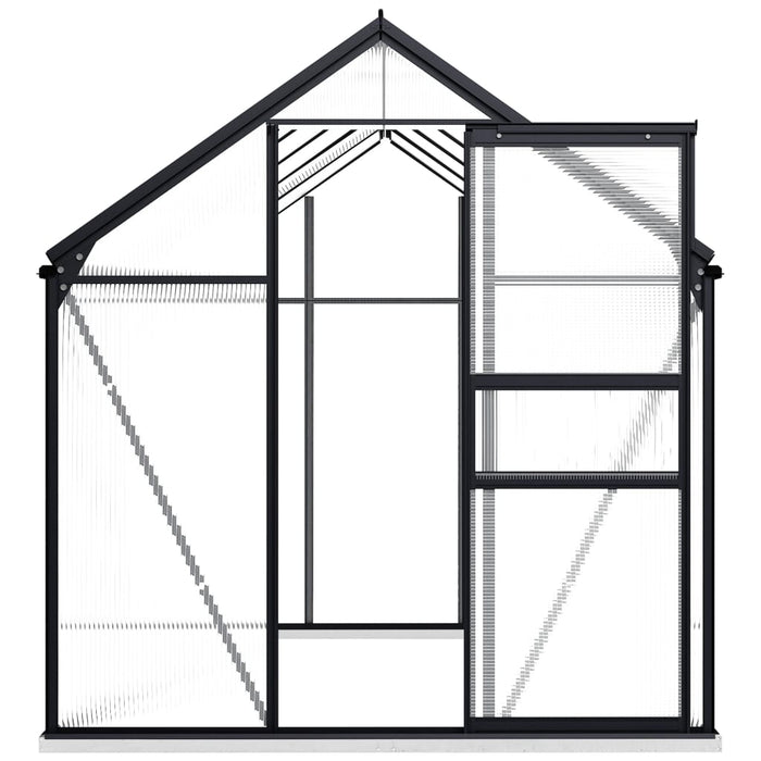 vidaXL || vidaXL Greenhouse with Base Frame Anthracite Aluminum 63.4 ft²