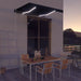 vidaXL || vidaXL Manual Retractable Awning with LED 118.1"x98.4" Anthracite