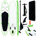 vidaXL || vidaXL Inflatable Stand Up Paddleboard Set Green and White
