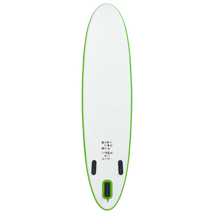 vidaXL || vidaXL Inflatable Stand Up Paddle Board Set Green and White