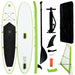 vidaXL || vidaXL Inflatable Stand Up Paddleboard with Sail Set Green and White