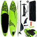 vidaXL || vidaXL Inflatable Stand Up Paddleboard Set 126"x29.9"x5.9" Green