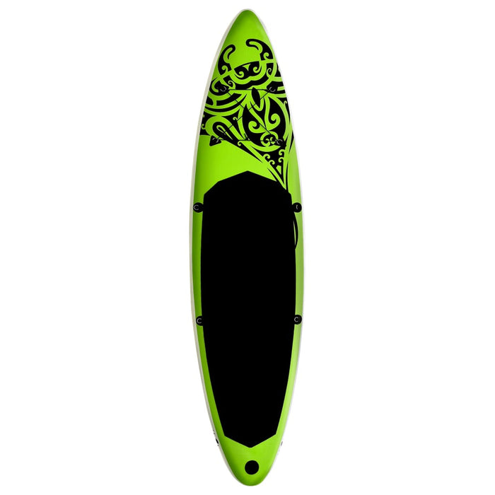 vidaXL || vidaXL Inflatable Stand Up Paddleboard Set 126"x29.9"x5.9" Green