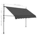 vidaXL || vidaXL Manual Retractable Awning with LED 98.4" Anthracite