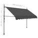 vidaXL || vidaXL Manual Retractable Awning with LED 118.1" Anthracite