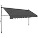 vidaXL || vidaXL Manual Retractable Awning with LED 137.8" Anthracite