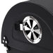 vidaXL || vidaXL Barrel Grill with Wheels and Shelves Black Steel 45.3"x33.5"x37.4"