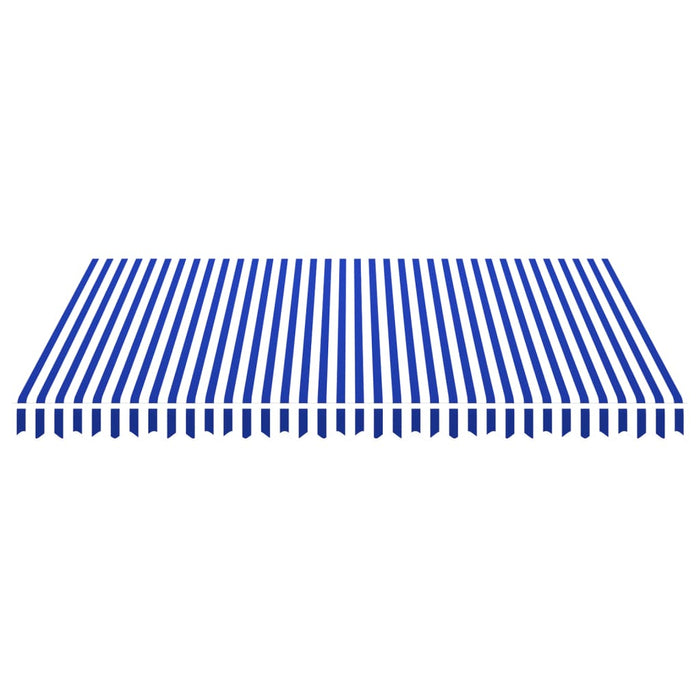 vidaXL || vidaXL Awning Top Sunshade Canvas Blue & White 137.8"x98.4"