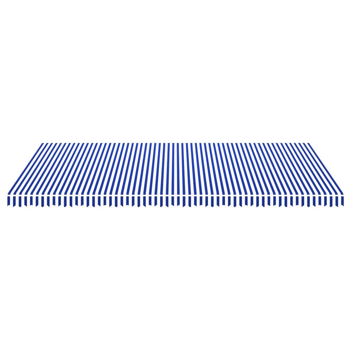 vidaXL || vidaXL Awning Top Sunshade Canvas Blue & White 236.2"x118.1"