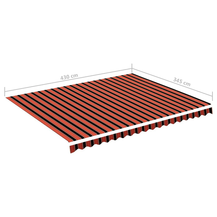 vidaXL || vidaXL Replacement Fabric for Awning Orange and Brown 14.8'x11.5'
