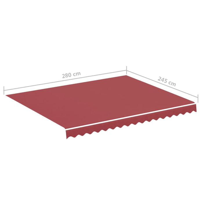 vidaXL || vidaXL Replacement Fabric for Awning Burgundy Red 9.8'x8.2'
