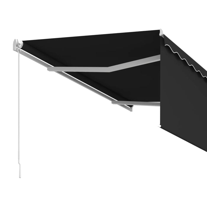vidaXL || vidaXL Manual Retractable Awning with Blind 9.8'x8.2' Anthracite