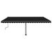 vidaXL || vidaXL Manual Retractable Awning with LED 196.9"x118.1" Anthracite
