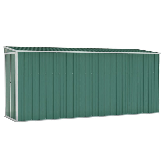 vidaXL || vidaXL Wall-mounted Garden Shed Green 46.5"x150.4"x70.1" Galvanized Steel