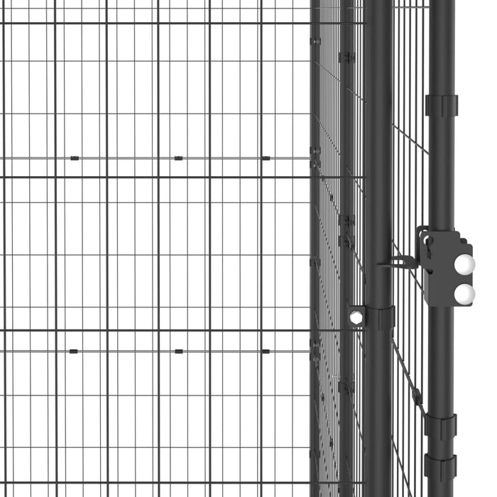 vidaXL || vidaXL Outdoor Dog Kennel Steel 104.2 ft²