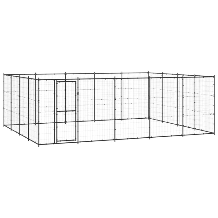 vidaXL || vidaXL Outdoor Dog Kennel Steel 260.5 ft²