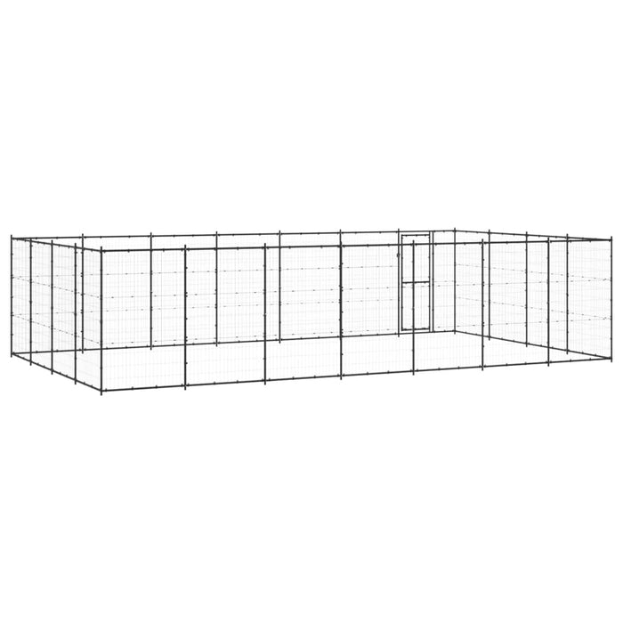 vidaXL || vidaXL Outdoor Dog Kennel Steel 364.7 ft²