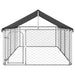 vidaXL || vidaXL Outdoor Dog Kennel with Roof 157.5"x78.7"x59.1"