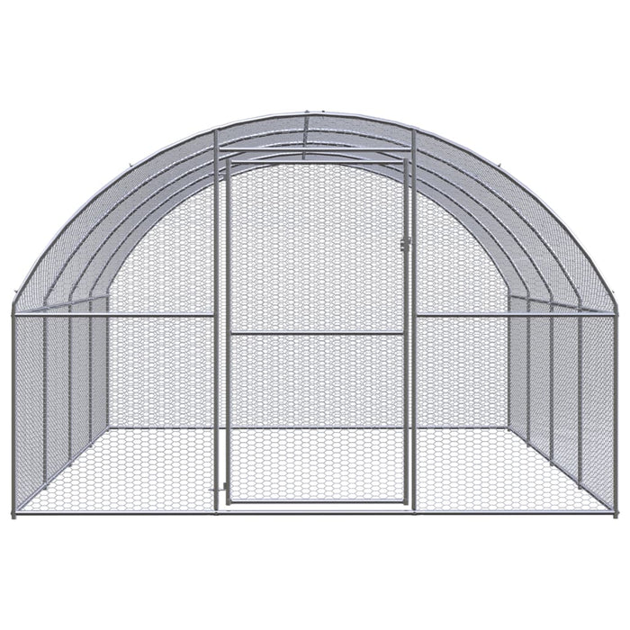 vidaXL || vidaXL Outdoor Chicken Coop 9.8'x13.1'x6.6' Galvanized Steel