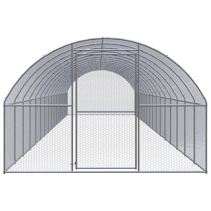 vidaXL || vidaXL Outdoor Chicken Coop 9.8'x52.5'x6.6' Galvanized Steel