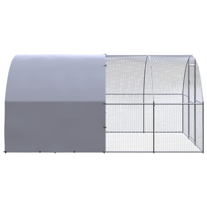 vidaXL || vidaXL Outdoor Chicken Coop 9.8'x13.1'x6.6' Galvanized Steel