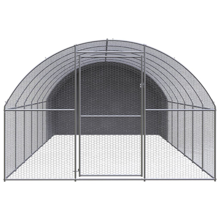 vidaXL || vidaXL Outdoor Chicken Coop 9.8'x26.2'x6.6' Galvanized Steel