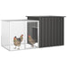 vidaXL || vidaXL Chicken Cage Anthracite 78.7"x35.8"x39.4" Galvanized Steel