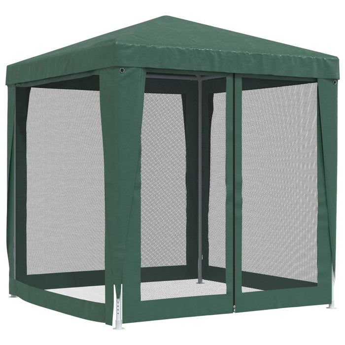 vidaXL || vidaXL Party Tent with 4 Mesh Sidewalls Green 6.6'x6.6' HDPE