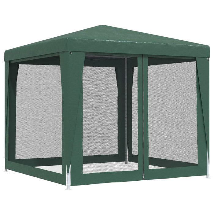 vidaXL || vidaXL Party Tent with 4 Mesh Sidewalls Green 8.2'x8.2' HDPE