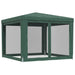 vidaXL || vidaXL Party Tent with 4 Mesh Sidewalls Green 9.8'x9.8' HDPE