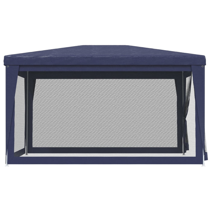 vidaXL || vidaXL Party Tent with 4 Mesh Sidewalls Blue 9.8'x13.1' HDPE