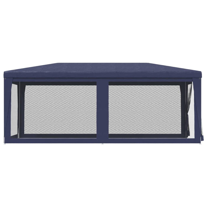vidaXL || vidaXL Party Tent with 6 Mesh Sidewalls Blue 9.8'x19.7' HDPE