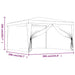 vidaXL || vidaXL Party Tent with 4 Mesh Sidewalls Anthracite 13.1'x13.1' HDPE