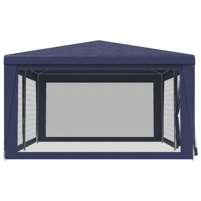 vidaXL || vidaXL Party Tent with 6 Mesh Sidewalls Blue 19.7'x13.1' HDPE