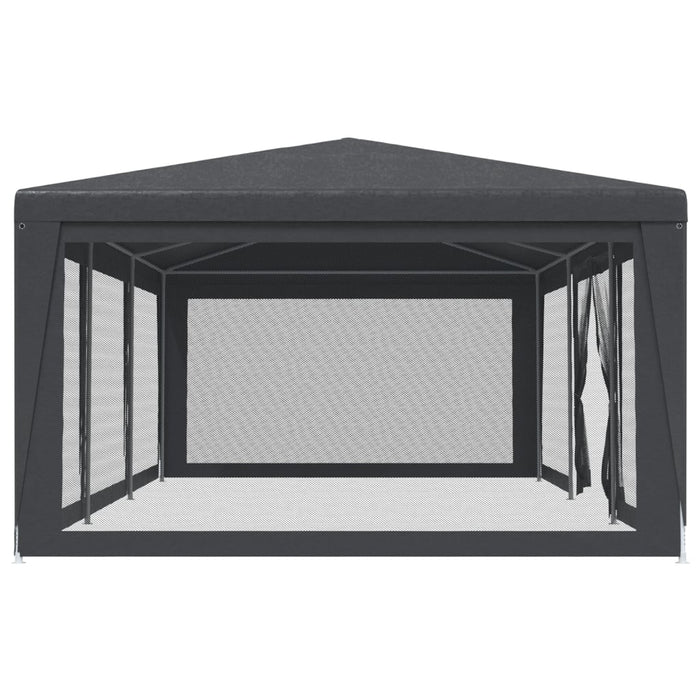 vidaXL || vidaXL Party Tent with 8 Mesh Sidewalls Anthracite 29.5'x13.1' HDPE