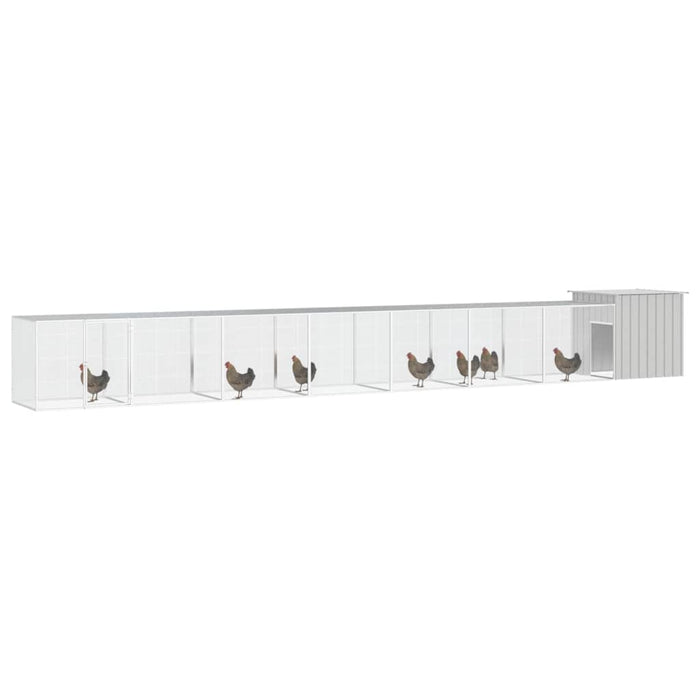 vidaXL || vidaXL Chicken Cage Gray 315"x35.8"x39.4" Galvanized Steel
