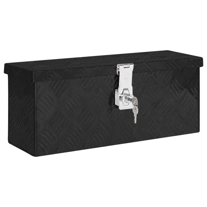 vidaXL || vidaXL Storage Box Black 19.7"x5.9"x8.1" Aluminum